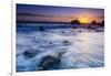 Sea stacks at sunset, El Matador State Beach, Malibu, California, USA-Russ Bishop-Framed Premium Photographic Print