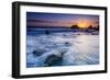 Sea stacks at sunset, El Matador State Beach, Malibu, California, USA-Russ Bishop-Framed Photographic Print