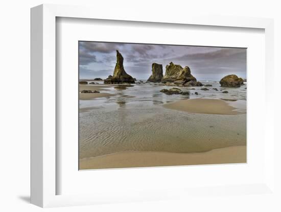 Sea stacks, Bandon, Oregon-Darrell Gulin-Framed Photographic Print