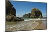 Sea Stacks, Low Tide, Oceanside, Oregon, USA-Michel Hersen-Mounted Photographic Print