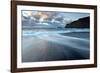 Sea Stacks of Reynisdrangar at Sunrise from the Black Volcanic Sand Beach at Vik I Myrdal-Lee Frost-Framed Photographic Print