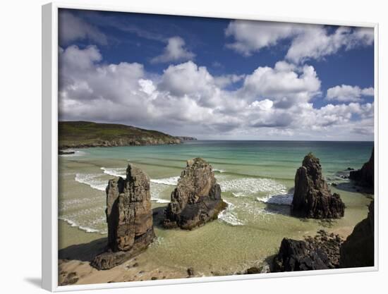 Sea Stacks on Garry Beach, Tolsta, Isle of Lewis, Outer Hebrides, Scotland, United Kingdom, Europe-Lee Frost-Framed Photographic Print