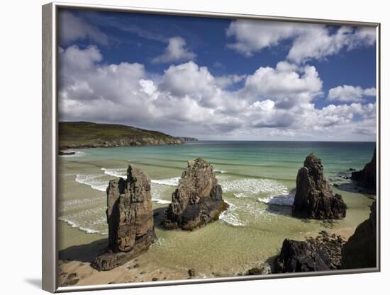 Sea Stacks on Garry Beach, Tolsta, Isle of Lewis, Outer Hebrides, Scotland, United Kingdom, Europe-Lee Frost-Framed Photographic Print