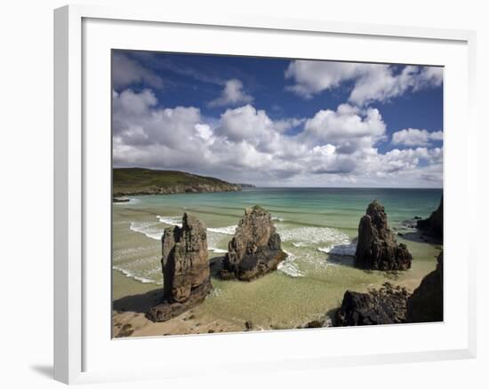 Sea Stacks on Garry Beach, Tolsta, Isle of Lewis, Outer Hebrides, Scotland, United Kingdom, Europe-Lee Frost-Framed Photographic Print