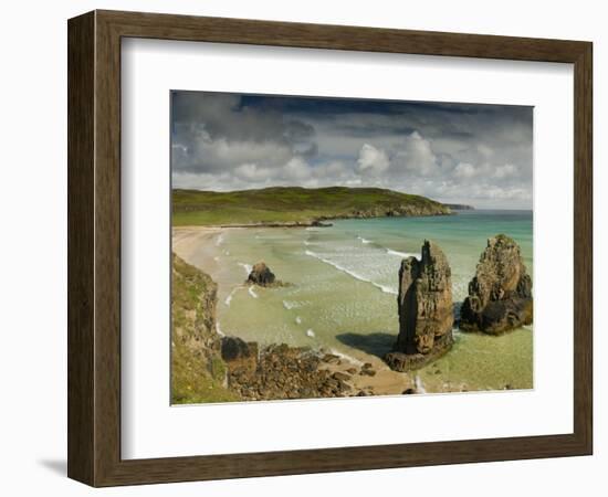 Sea Stacks on Garry Beach, Tolsta, Isle of Lewis, Outer Hebrides-John Woodworth-Framed Photographic Print