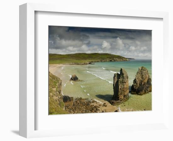 Sea Stacks on Garry Beach, Tolsta, Isle of Lewis, Outer Hebrides-John Woodworth-Framed Photographic Print