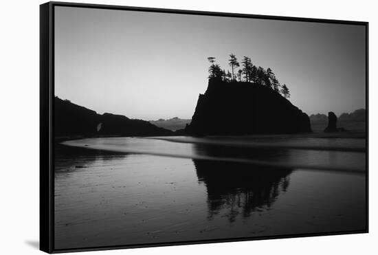 Sea Stacks, Second Beach, Olympic National Park, Washington, USA-Inger Hogstrom-Framed Stretched Canvas
