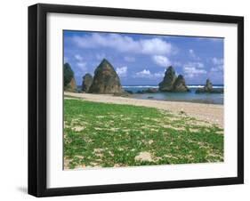 Sea Stacks, Yambaru Coastline, Okinawa, Japan-Rob Tilley-Framed Premium Photographic Print