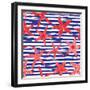 Sea Stars Pattern-Baksiabat-Framed Art Print