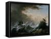 Sea Storm and Shipwreck-Christian Wilhelm Ernst Dietrich-Framed Stretched Canvas