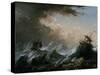 Sea Storm and Shipwreck-Christian Wilhelm Ernst Dietrich-Stretched Canvas