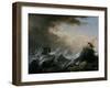 Sea Storm and Shipwreck-Christian Wilhelm Ernst Dietrich-Framed Giclee Print