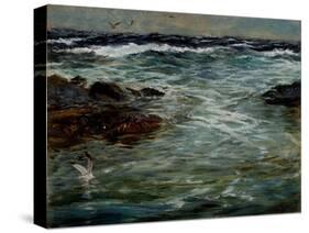 Sea Study at Portscatho, Cornwall, 1901-Charles Napier Hemy-Stretched Canvas