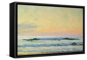 Sea Study - Evening (Oil on Panel)-Adrian Scott Stokes-Framed Stretched Canvas