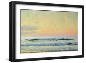 Sea Study - Evening (Oil on Panel)-Adrian Scott Stokes-Framed Giclee Print