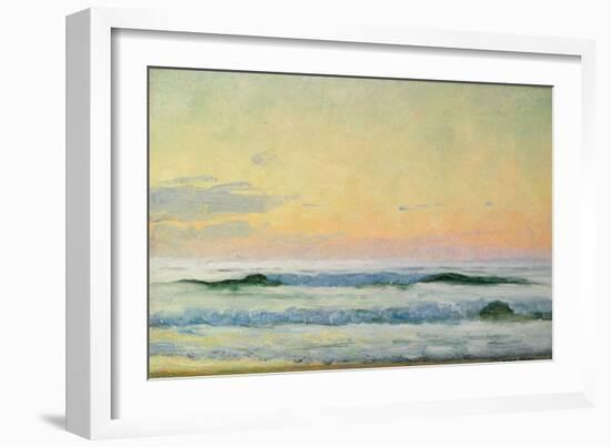 Sea Study - Evening (Oil on Panel)-Adrian Scott Stokes-Framed Giclee Print