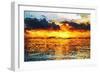 Sea Sun - In the Style of Oil Painting-Philippe Hugonnard-Framed Giclee Print