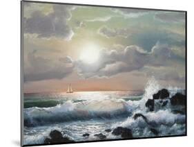 Sea Sunset, Oil Painting-Lilun-Mounted Art Print