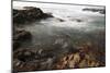 Sea Swirling around Rocks, Near Polzeath, Cornwall, England, United Kingdom, Europe-Nick Upton-Mounted Photographic Print