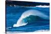 Sea Through-Powerful wave breaking off a beach, Hawaii-Mark A Johnson-Stretched Canvas