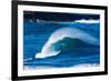 Sea Through-Powerful wave breaking off a beach, Hawaii-Mark A Johnson-Framed Photographic Print