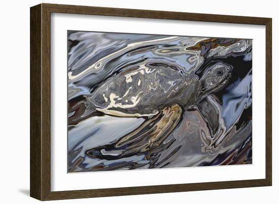 Sea Turtle At Risk-Rabi Khan-Framed Art Print