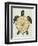 Sea Turtle in Black and Gold-Cat Coquillette-Framed Art Print