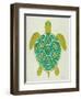 Sea Turtle in Lime-Cat Coquillette-Framed Art Print