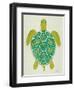 Sea Turtle in Lime-Cat Coquillette-Framed Art Print