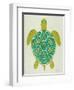 Sea Turtle in Lime-Cat Coquillette-Framed Art Print