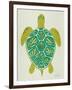 Sea Turtle in Lime-Cat Coquillette-Framed Art Print