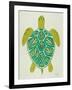 Sea Turtle in Lime-Cat Coquillette-Framed Art Print