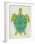 Sea Turtle in Lime-Cat Coquillette-Framed Art Print