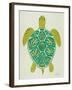 Sea Turtle in Lime-Cat Coquillette-Framed Art Print