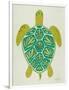 Sea Turtle in Lime-Cat Coquillette-Framed Art Print