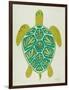 Sea Turtle in Lime-Cat Coquillette-Framed Art Print