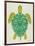 Sea Turtle in Lime-Cat Coquillette-Framed Art Print