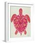 Sea Turtle in Pink and Gold-Cat Coquillette-Framed Art Print