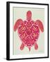 Sea Turtle in Pink and Gold-Cat Coquillette-Framed Art Print