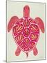 Sea Turtle in Pink and Gold-Cat Coquillette-Mounted Art Print