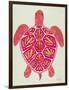Sea Turtle in Pink and Gold-Cat Coquillette-Framed Art Print