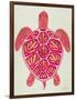 Sea Turtle in Pink and Gold-Cat Coquillette-Framed Art Print