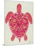 Sea Turtle in Pink and Gold-Cat Coquillette-Mounted Art Print