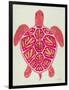 Sea Turtle in Pink and Gold-Cat Coquillette-Framed Art Print