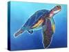 Sea Turtle - Rainbow-Dawgart-Stretched Canvas