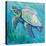 Sea Turtle Swim Light Flipped-Jeanette Vertentes-Stretched Canvas