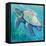 Sea Turtle Swim Light Flipped-Jeanette Vertentes-Framed Stretched Canvas