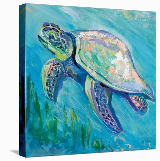 Sea Turtle Swim Light Flipped-Jeanette Vertentes-Stretched Canvas