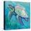 Sea Turtle Swim Light Flipped-Jeanette Vertentes-Stretched Canvas