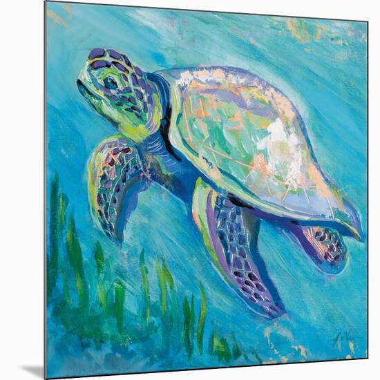 Sea Turtle Swim Light Flipped-Jeanette Vertentes-Mounted Premium Giclee Print